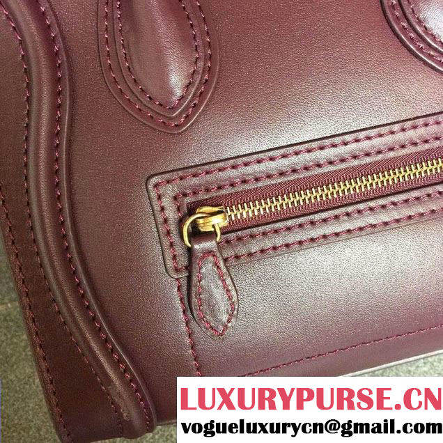 Celine Luggage Nano Tote Bag in Original Calfskin Leather