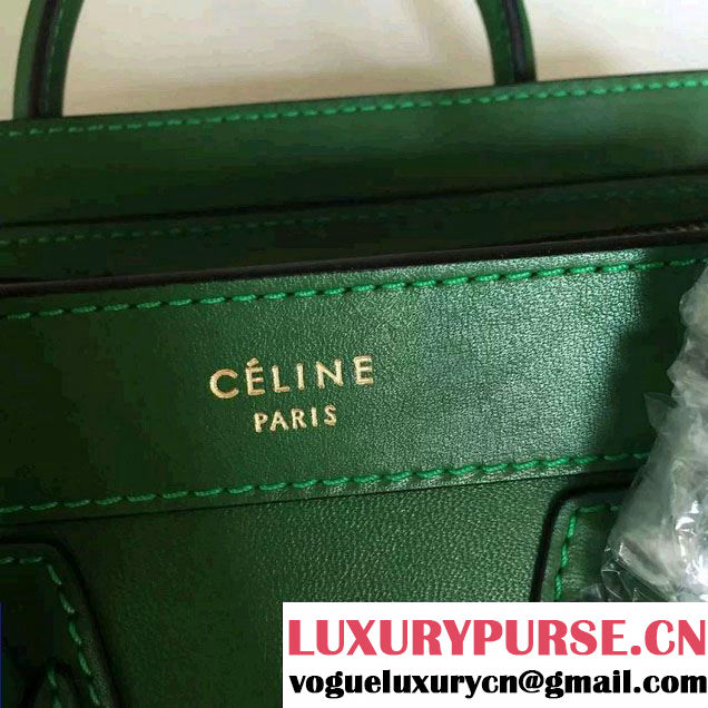 Celine Luggage Nano Tote Bag in Original Calfskin Leather