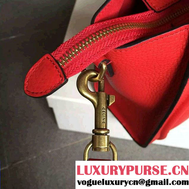 Celine Luggage Nano Tote Bag in Original Grained Leather