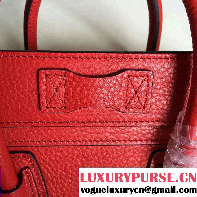 Celine Luggage Nano Tote Bag in Original Grained Leather