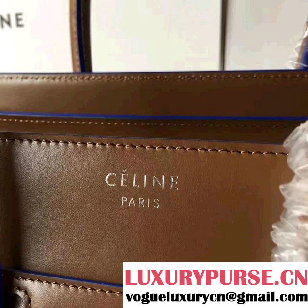 Celine Luggage Micro Tote Bag In Original Calfskin Smooth Leather Caramel