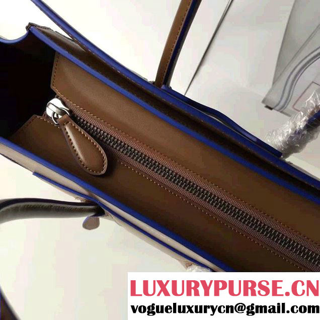 Celine Luggage Micro Tote Bag In Original Calfskin Smooth Leather Caramel