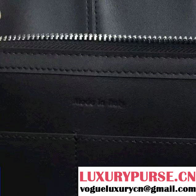 Celine Supple Natural Calfskin Medium Tri-Fold Shoulder Bag Black 2016