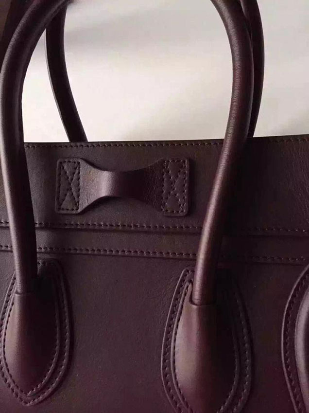 Celine Micro Luggage Bag Smooth Calfskin Fall Winter 2015 Collection Burgundy