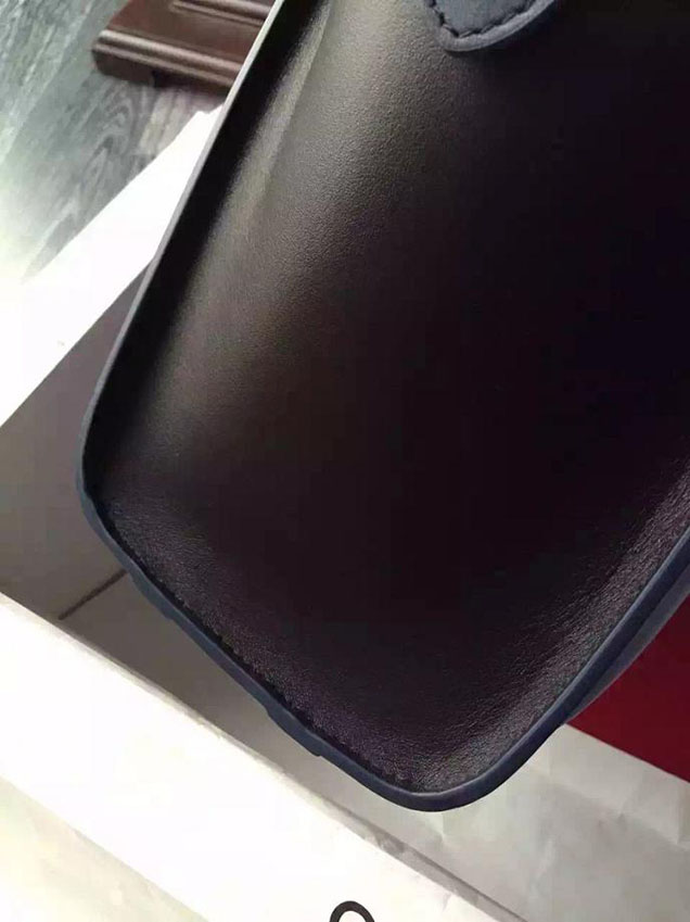 Celine Micro Luggage Bag Grained Calfskin Fall Winter 2015 Collection Multicolor Midnight Blue Light Blue
