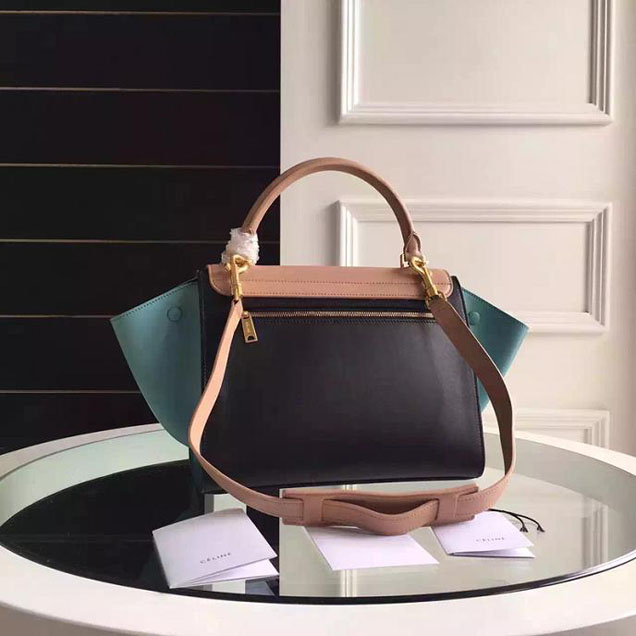 Celine Trapeze Bag Original Smooth Leather Spring Summer 2015 Collection Salmon Tiffany Blue Black