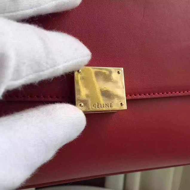 Celine Trapeze Bag Original Smooth Leather Spring Summer 2015 Collection Red Suede