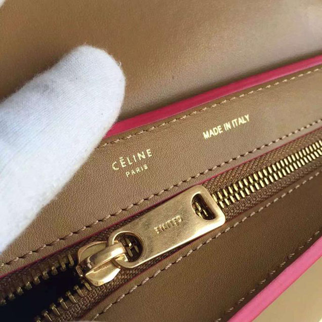 Celine Trapeze Bag Original Smooth Leather Spring Summer 2015 Collection Beige Fuschia Pink Suede