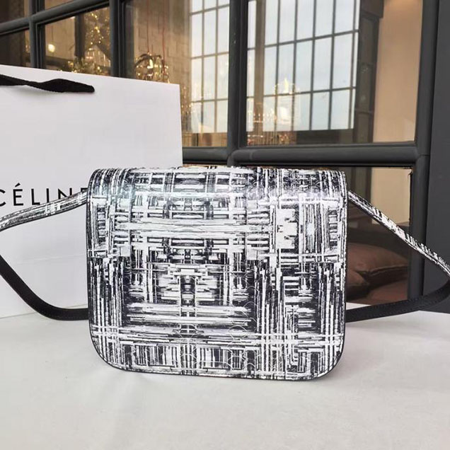 Celine Watersnake Medium Classic Box Bag Pre-Fall Winter 2016 Collection Black White