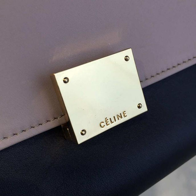 Celine Trapeze Top Handle Small Bag Smooth Calfskin with Suede Leather Pre-Fall Winter 2016 Collection Sand Rust Black