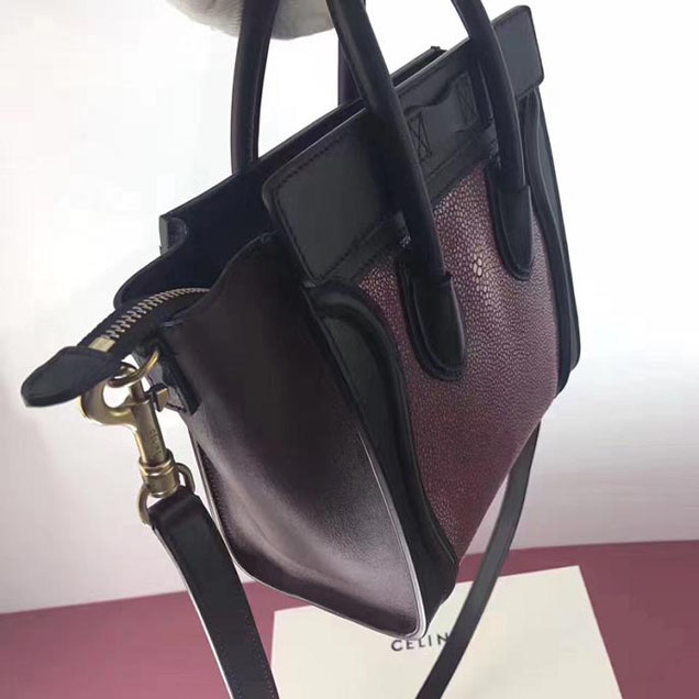 Celine Nano Luggage 20cm Bag Lizard Skin Pre-Fall 2017 Collection Bubble