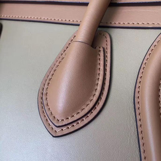 Celine Micro Luggage 26cm Bag Natural Calfskin Spring 2017 Collection Mineral Multicolor Natural
