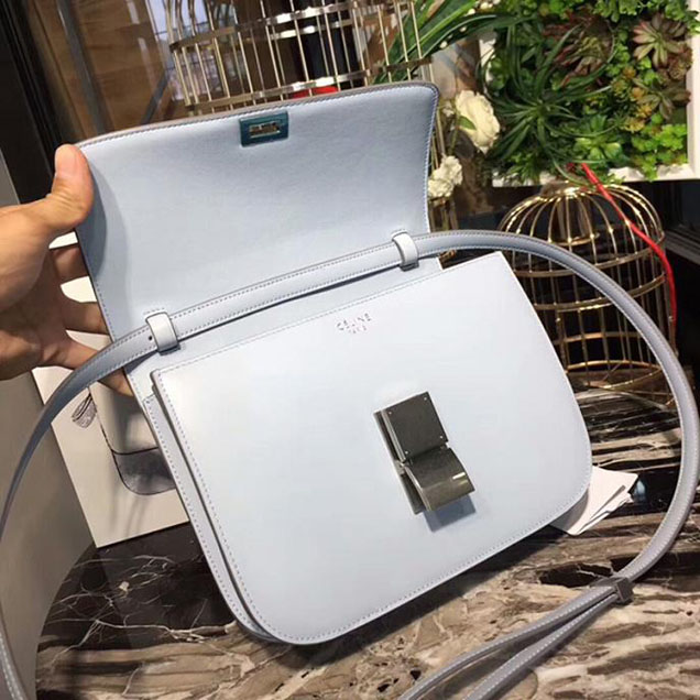 Celine Medium Classic Box Bag Sky Blue
