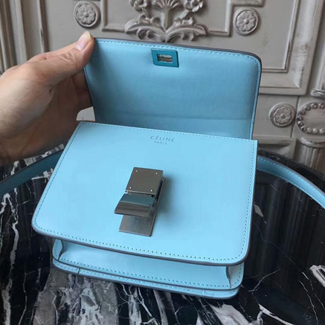 Celine Small Classic Box Bag 16cm Blue