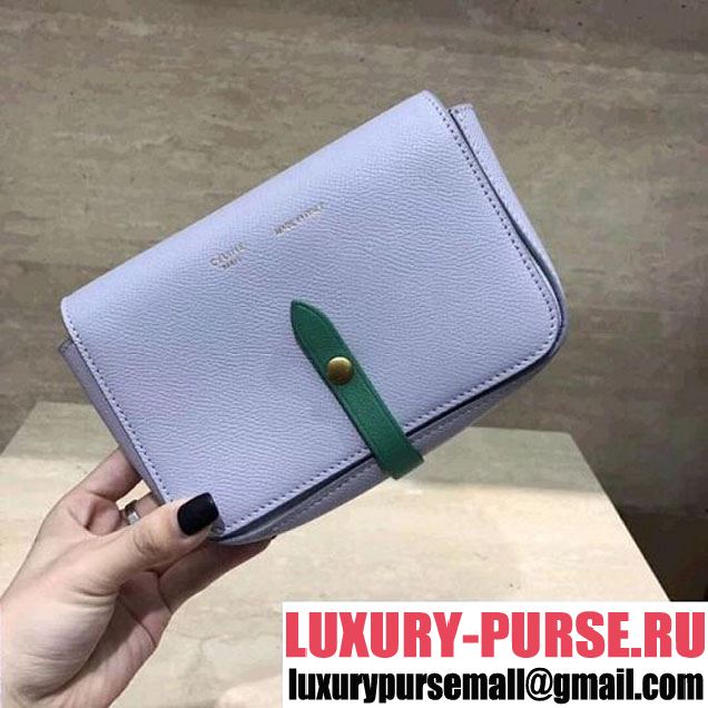 Celine Multifunction Mini Shoulder Bag in Grained Calfskin Powder Blue 2017 (1A021-7120615 )