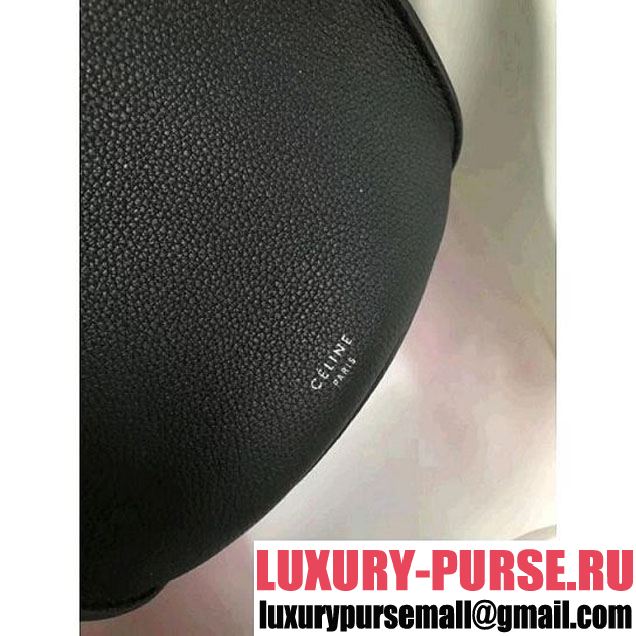 Celine Big Bag Bucket Bag With Long Strap in Grained Calfskin Black 2018 (OZZ-8011826 )