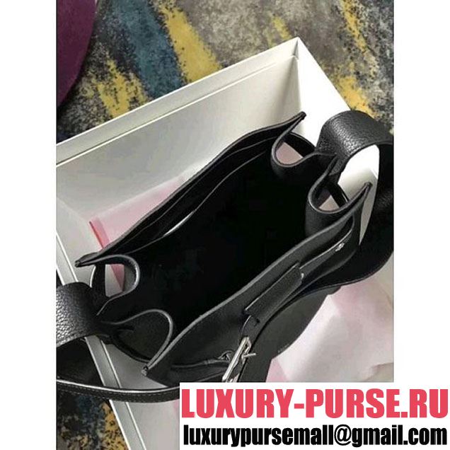 Celine Big Bag Bucket Bag With Long Strap in Grained Calfskin Black 2018 (OZZ-8011826 )
