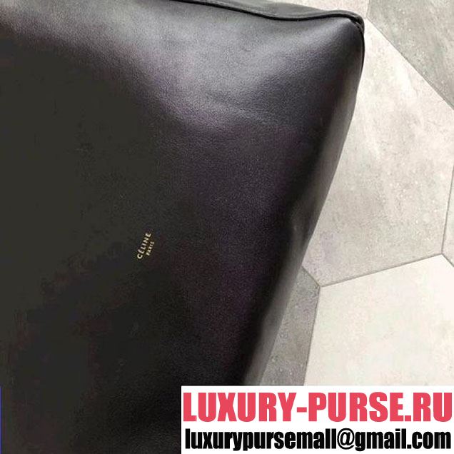Celine Large Clasp Shopping Bag in Smooth Calfskin Black (ALI-8012626 )