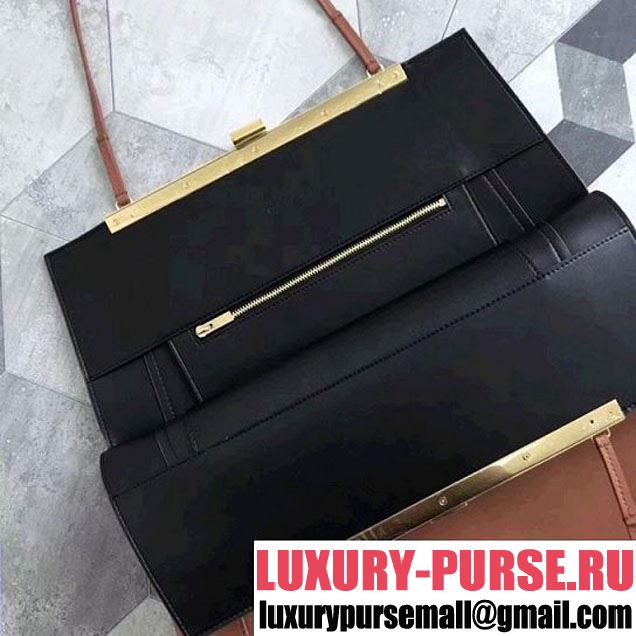 Celine Large Clasp Shopping Bag in Smooth Calfskin Brown (ALI-8012625 )
