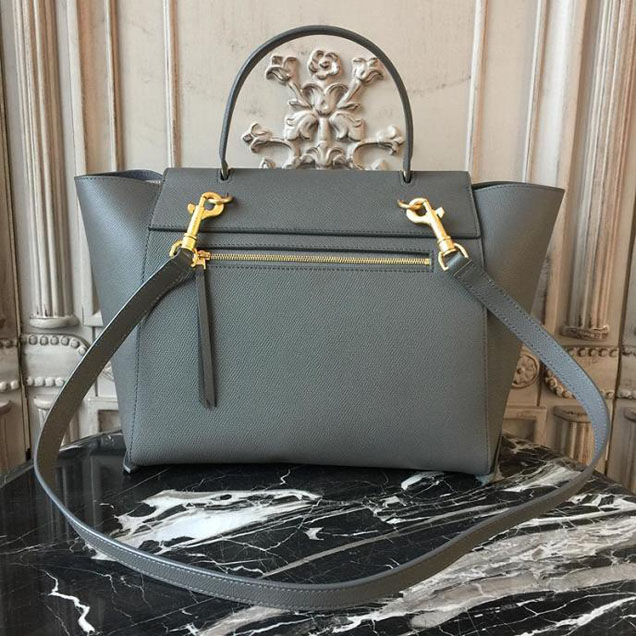 Celine Belt 28cm Bag Grained Calfskin Spring Summer 2018 Collection Grey