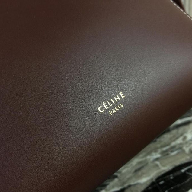 Celine Seau Sangle 20cm Small Bag Soft Grained Calfskin Leather Spring Summer 2018 Collection Burgundy