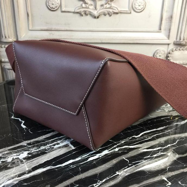 Celine Seau Sangle 20cm Small Bag Soft Grained Calfskin Leather Spring Summer 2018 Collection Burgundy