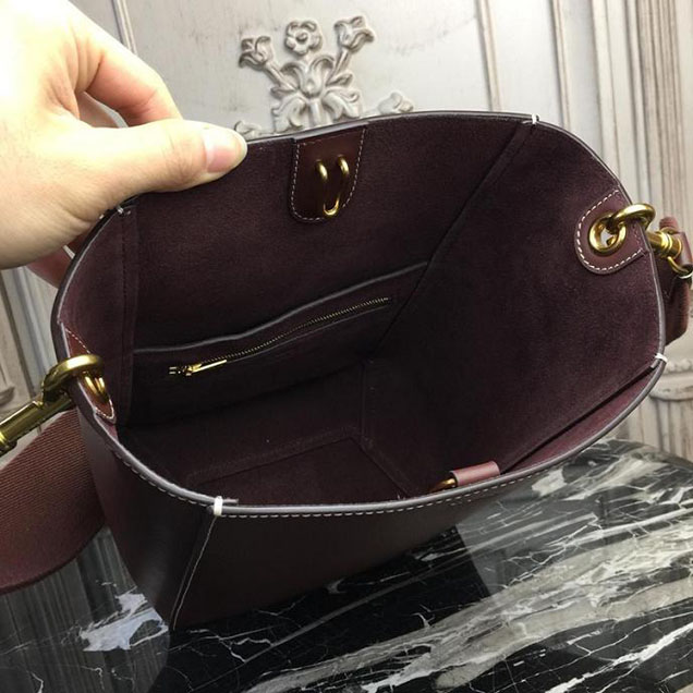 Celine Seau Sangle 20cm Small Bag Soft Grained Calfskin Leather Spring Summer 2018 Collection Burgundy
