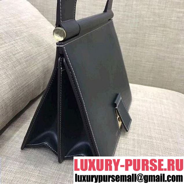 Celine Small Tab Bag in Satinated Natural Calfskin Deep Green 2018 (1A021-8030215 )