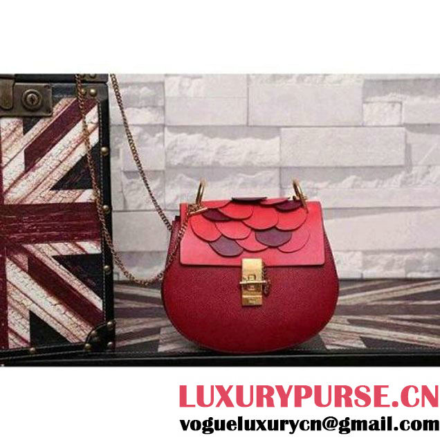 Chloe Medium Drew Shoulder Bag In Red (ANNI-052987 )