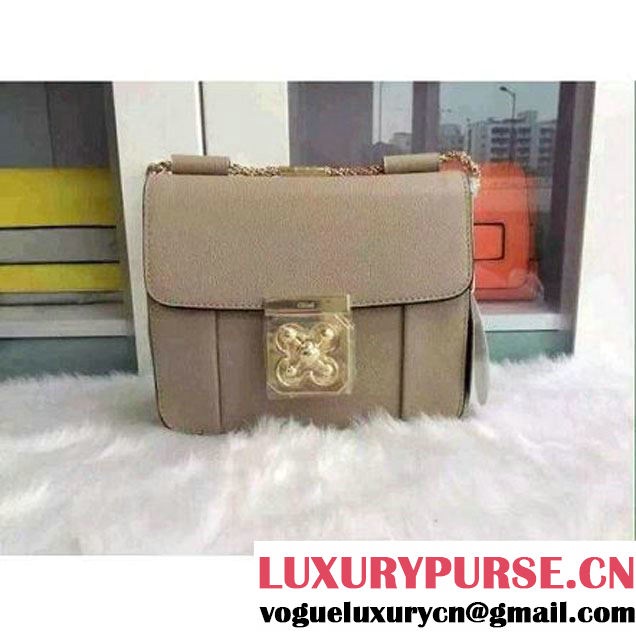 Chloe Elsie Small Bag In Grained Calfskin Leather Beige 2015 (3B031-051504 )