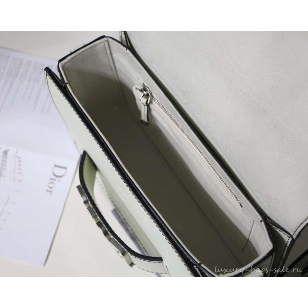 DIOR DIO(R)EVOLUTION FLAP BAG white/silver