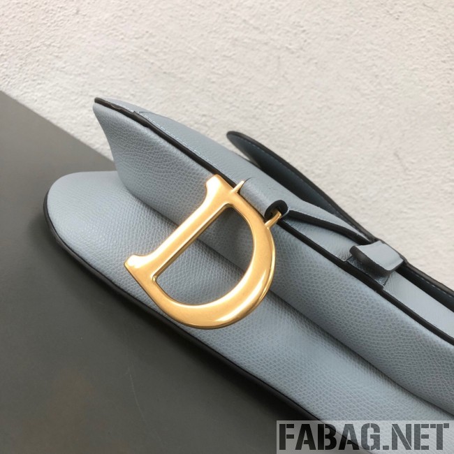 Dior Saddle Bag in Grained Leather Light Blue 2019 (WEIP-9031616 )