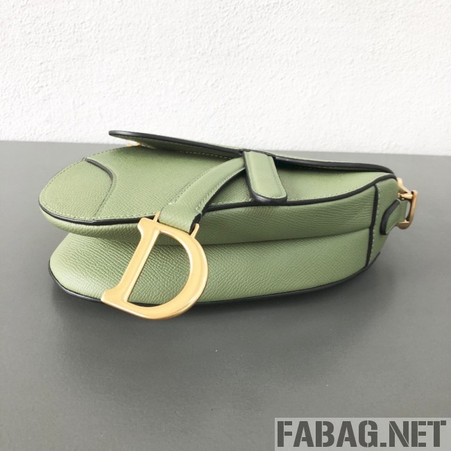 Dior Saddle Bag in Grained Leather Green Tea 2019 (WEIP-9031615 )