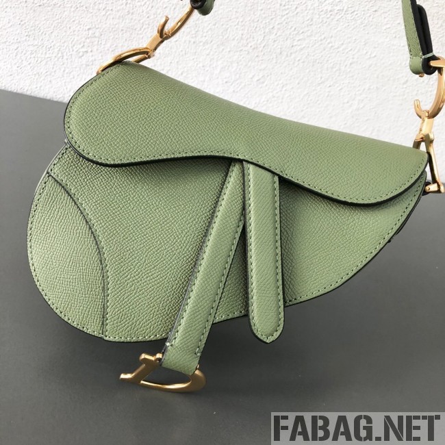 Dior Saddle Bag in Grained Leather Green Tea 2019 (WEIP-9031615 )