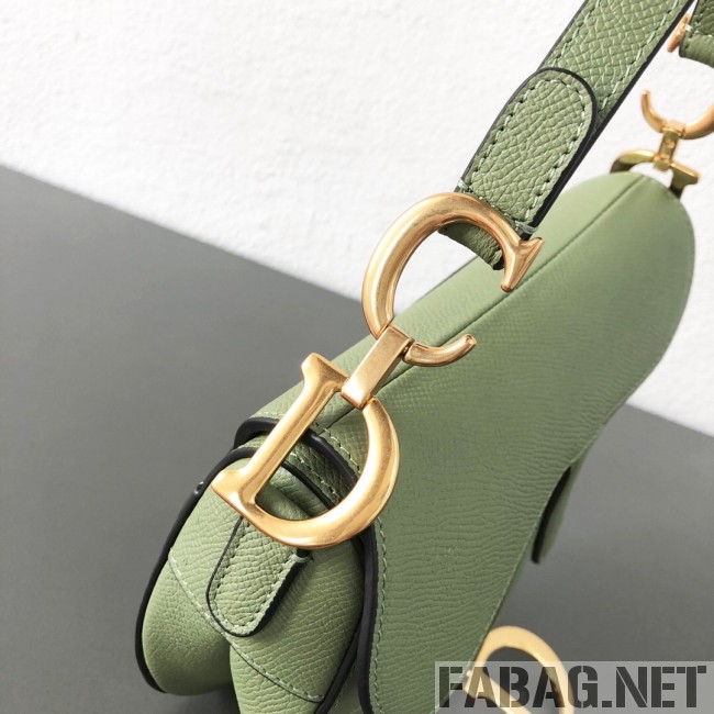 Dior Saddle Bag in Grained Leather Green Tea 2019 (WEIP-9031615 )