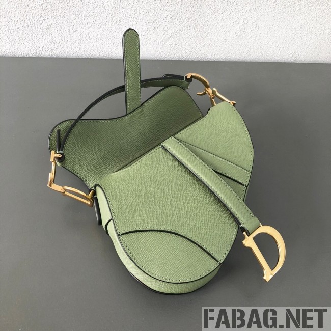 Dior Saddle Bag in Grained Leather Green Tea 2019 (WEIP-9031615 )