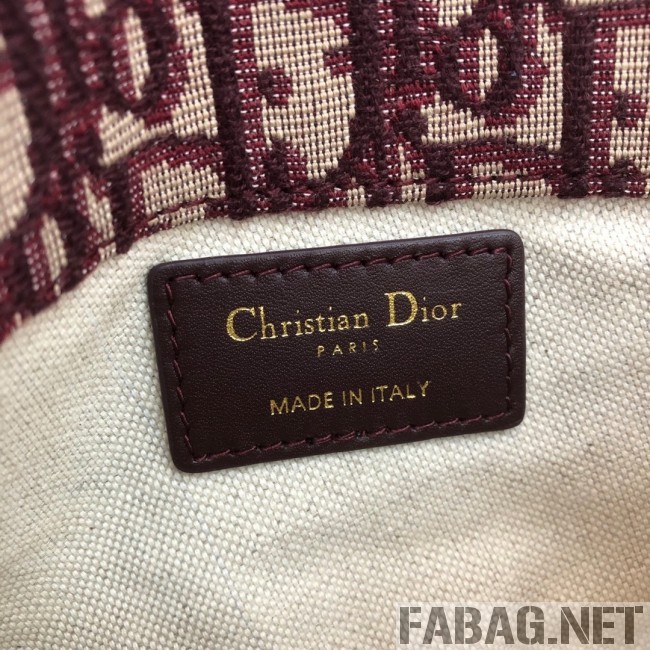 Dior CD Oblique Canvas Saddle Belt Bag Burgundy 2019 (WEIP-9031613 )