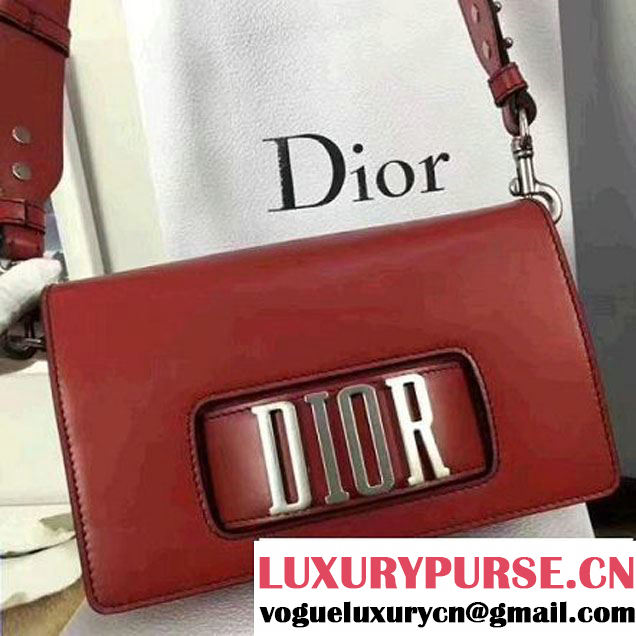 Dior Flap Bag With Slot Handclasp In Red Calfskin 2017 (1C065-70411220 )