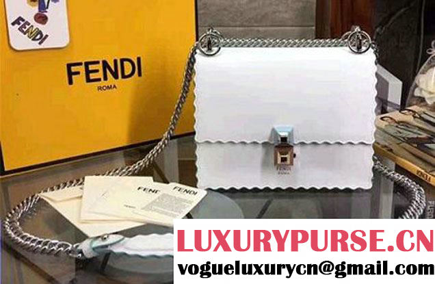 Fendi KAN I Crossbody Mini Bag With Scalloped Edge 2017
