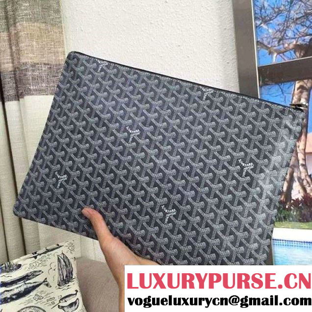 Goyard Medium Zipped Pouch In Gray (1A171-6090229 )