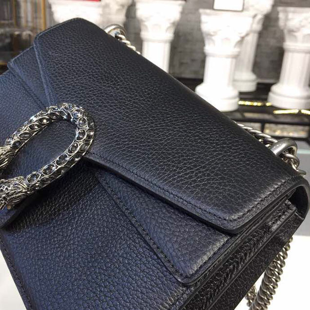 Gucci Dionysus Crystal Shoulder Bag 28cm 400249 Calfskin Leather Spring Summer 2018 Collection Black