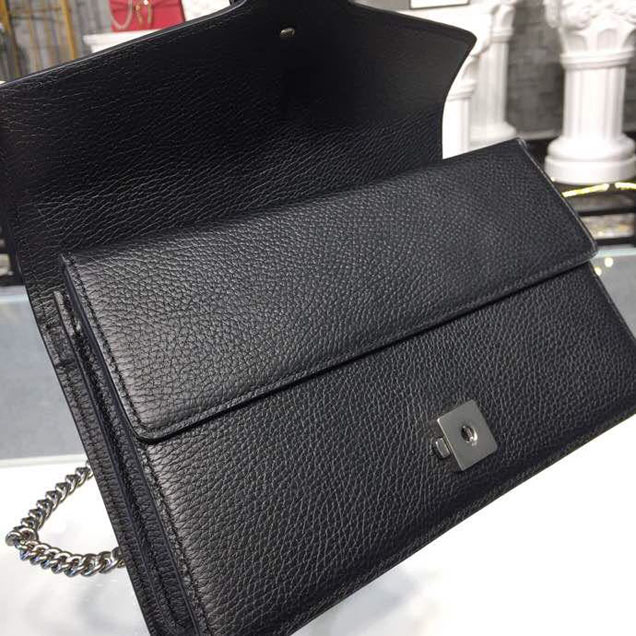 Gucci Dionysus Crystal Shoulder Bag 28cm 400249 Calfskin Leather Spring Summer 2018 Collection Black