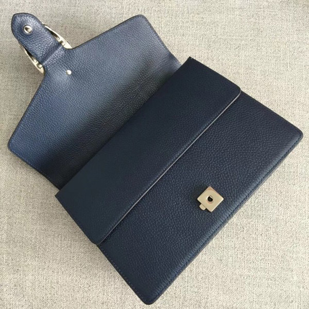 Gucci Dionysus Leather Medium Shoulder Bag 403348 Dark Blue  2018 Collection