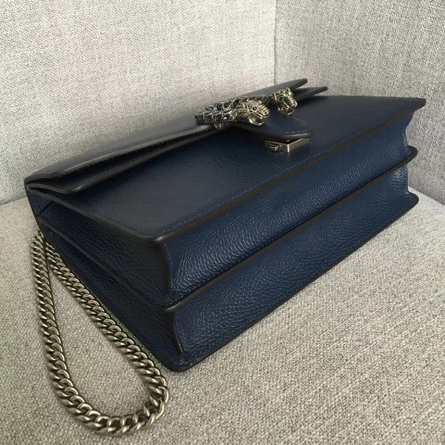 Gucci Dionysus Leather Medium Shoulder Bag 403348 Dark Blue  2018 Collection