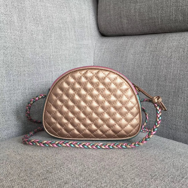 Gucci Laminated leather mini bag 534951 green&pink