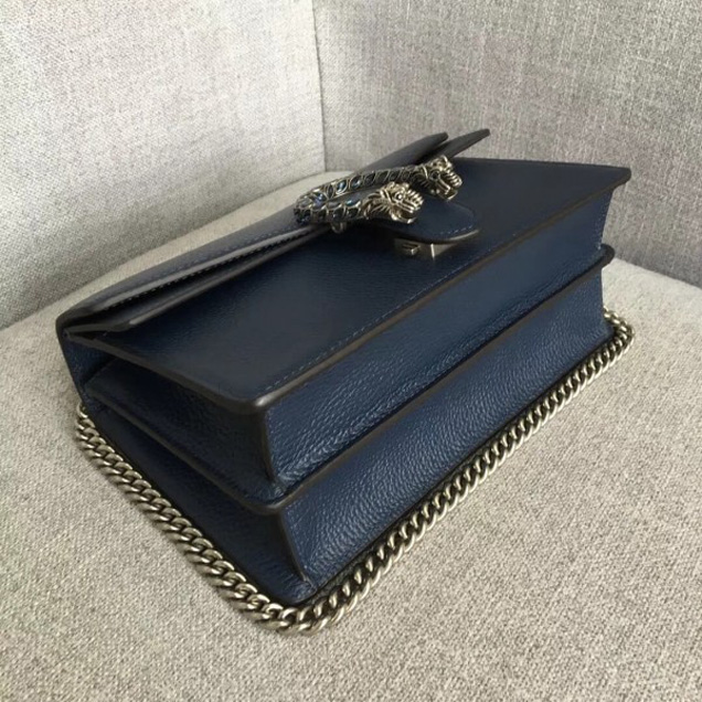 Gucci Dionysus Leather Small Shoulder Bag Green 400249 Dark Blue  2017 Collection