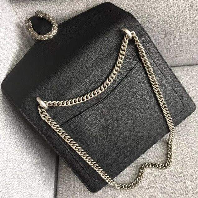 Gucci Dionysus Leather Medium Shoulder Bag 403348 Black 2018 Collection