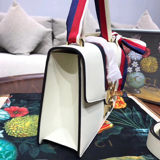 Gucci Sylvie Small Shoulder Bag 421882 White