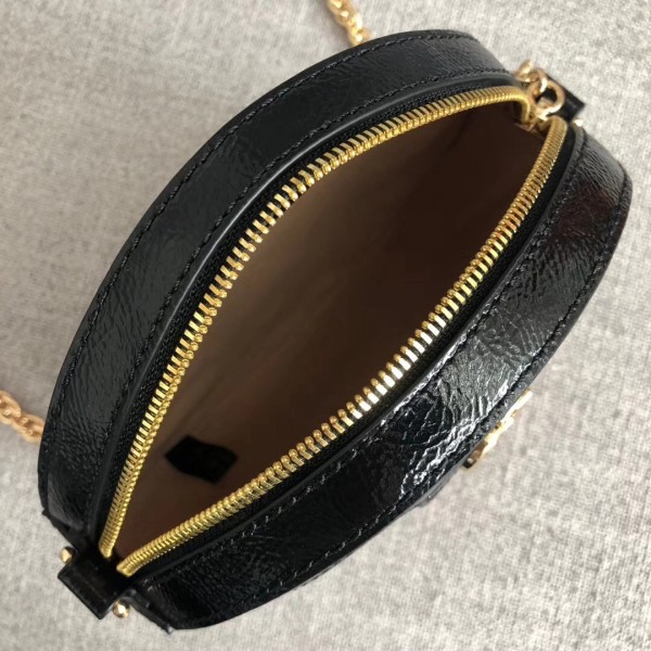Gucci Suede Ophidia Mini Round Shoulder Bag 550618 Red/Black 2018 Collection