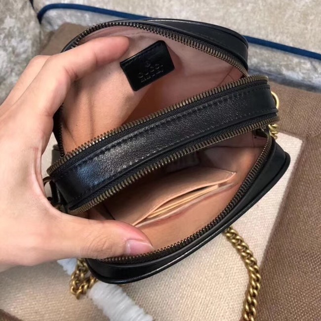 Gucci GG Marmont mini shoulder bag 550155 BLACK 